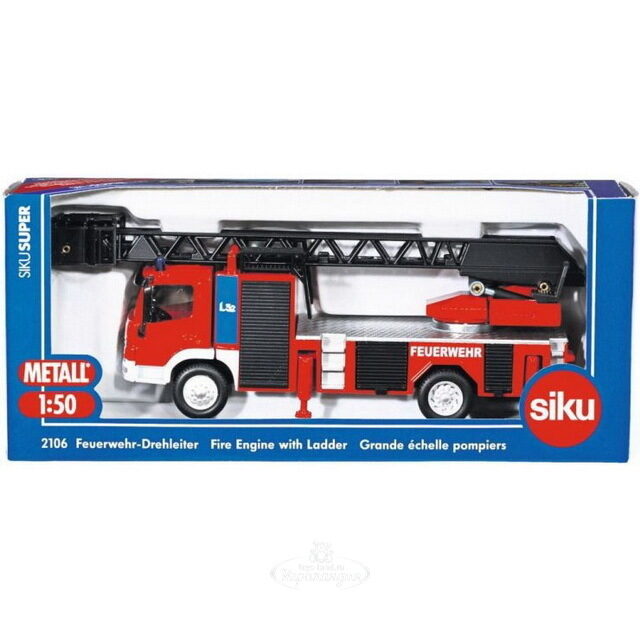 Пожарная машина Мерседес с телескопической стрелой 1:87, 11.5 см SIKU (Сику)