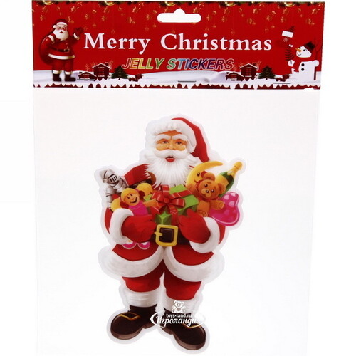 Новогодний стикер Санта с подарками 20*19 см Serpantin