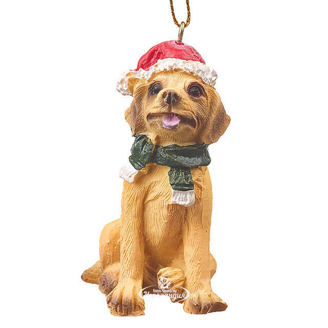 Елочная игрушка Собачка Лабрадор - Новогодние питомцы 8 см Edelman