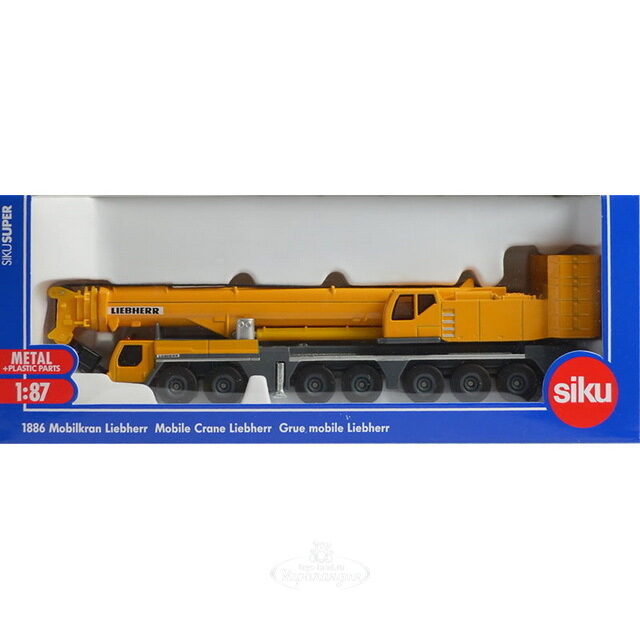Автокран Liebherr с телескопической стрелой 1:87, 23 см SIKU