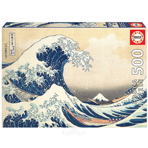 Пазл-репродукция Кацусика Хокусай - Большая волна в Канагаве, 500 элементов Educa