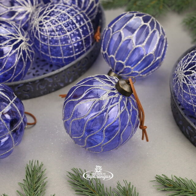 Набор стеклянных шаров Persian Violet 10 см, 12 шт Winter Deco