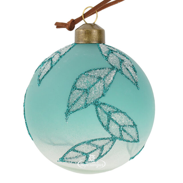 Набор стеклянных шаров Feuilles de Tiffany 8 см, 12 шт Winter Deco