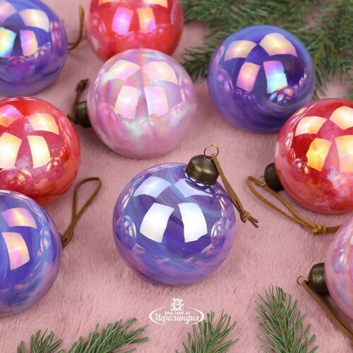 Набор стеклянных шаров Cosmopolitan 8 см, 12 шт Winter Deco