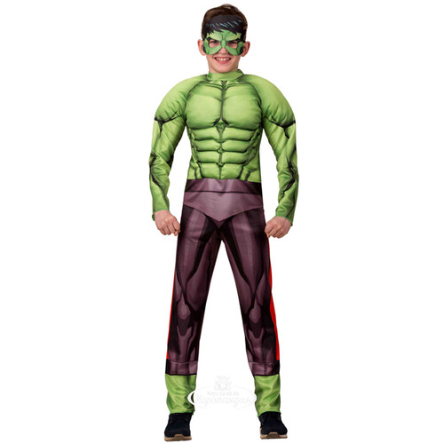 Карнавальный костюм Халк с мускулами - Мстители, рост 140 см Батик