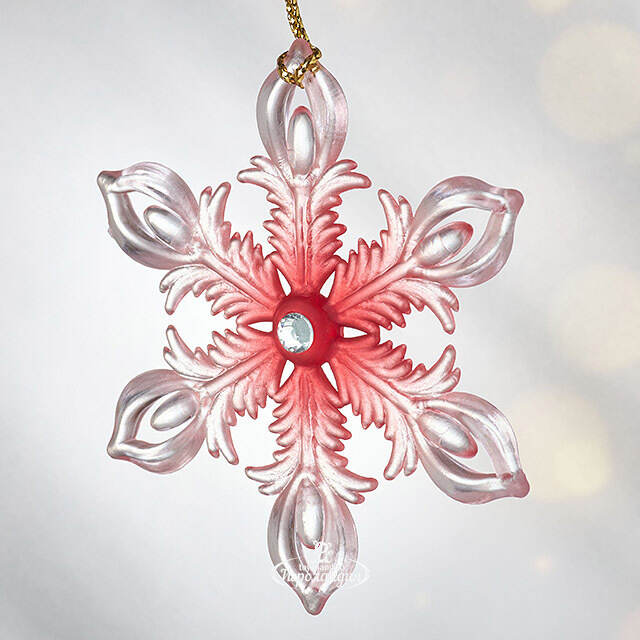 Елочная игрушка Снежинка - Первый снег в Стокгольме 7 см Forest Market