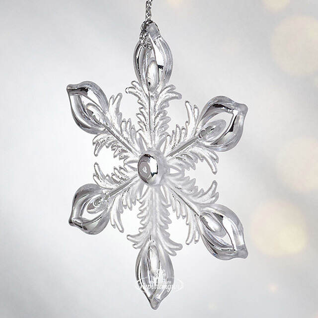 Елочная игрушка Снежинка - Первый снег в Дублине 7 см, подвеска Forest Market