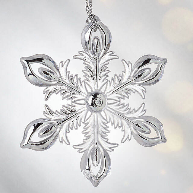 Елочная игрушка Снежинка - Первый снег в Дублине 7 см, подвеска Forest Market