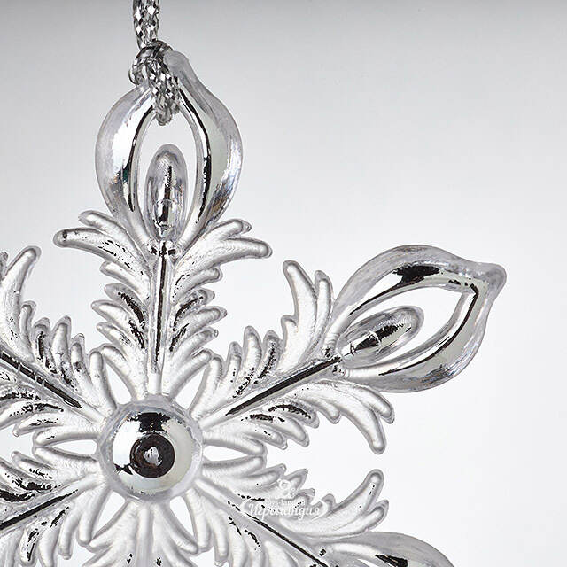 Елочная игрушка Снежинка - Первый снег в Дублине 7 см, подвеска Forest Market