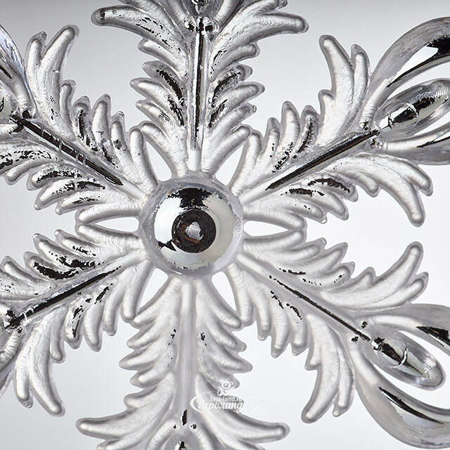 Елочная игрушка Снежинка - Первый снег в Дублине 7 см, подвеска Forest Market