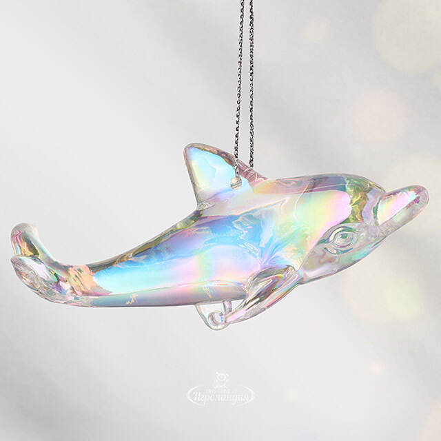Елочная игрушка Дельфин - Радужный Бриз 7 см, подвеска Forest Market