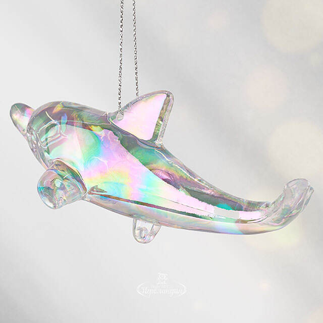 Елочная игрушка Дельфин - Радужный Бриз 7 см, подвеска Forest Market