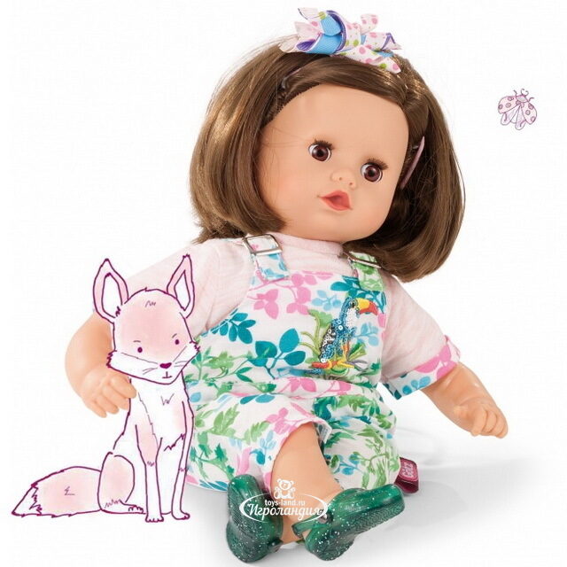 Кукла Маффин шатенка - Цветы 33 см, закрывает глаза Gotz (Готц)