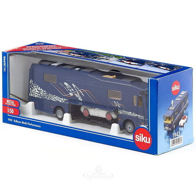 Дом на колёсах Volkner с автомобилем 1:50, 31 см SIKU (Сику)