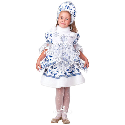 Карнавальный костюм Снегурочка Внучка, рост 110 см Батик