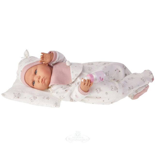 Кукла - младенец Бертина в розовом 52 см говорящая Antonio Juan Munecas