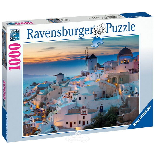 Пазл Вечерний Санторини, 1000 элементов Ravensburger