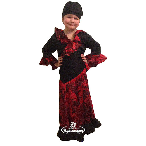 Карнавальный костюм Цыганка, рост 122-134 см, черный Бока С