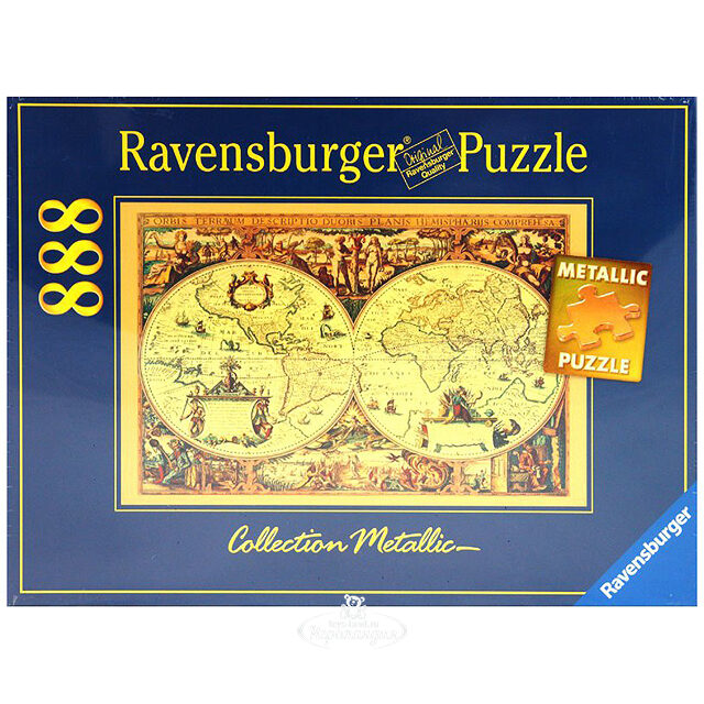 Пазл "Историческая карта мира" металлизированный, 880 элементов, 44х69 см Ravensburger