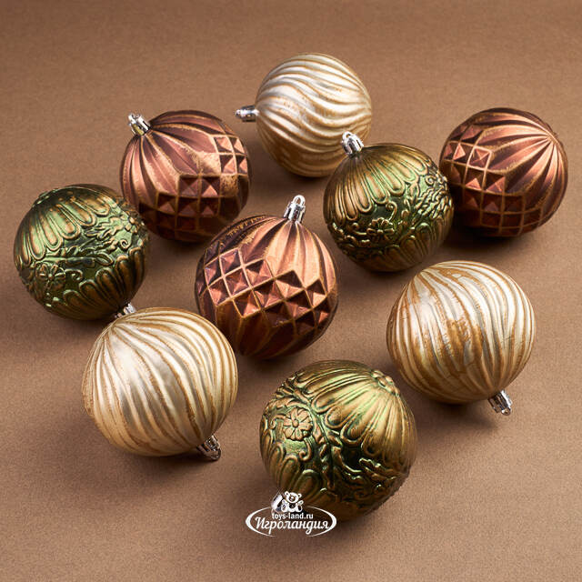 Набор пластиковых шаров Villa de Arles 8 см, 9 шт Winter Deco