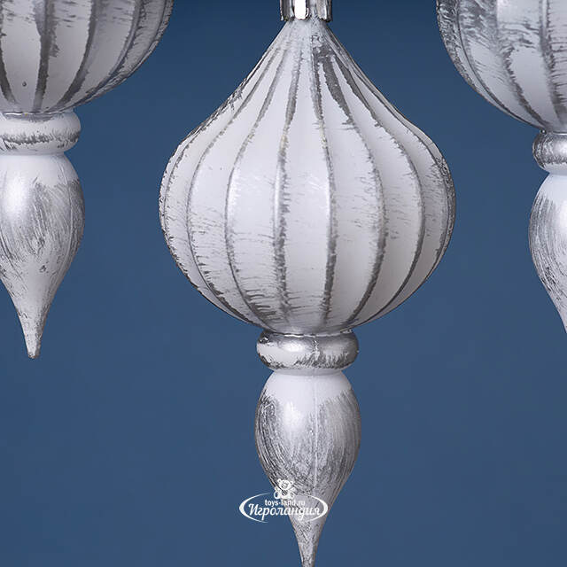 Елочная игрушка Fattura - Antique White 12 см, 4 шт, пластик Winter Deco