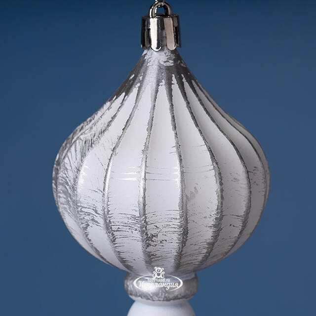 Елочная игрушка Fattura - Antique White 12 см, 4 шт, пластик Winter Deco