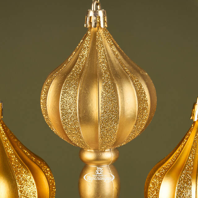 Елочная игрушка Eclatant - Dark Gold 12*6 см, 4 шт, пластик Winter Deco