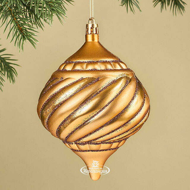 Елочная игрушка Golden Ramona 14 см золотая, пластик Winter Deco