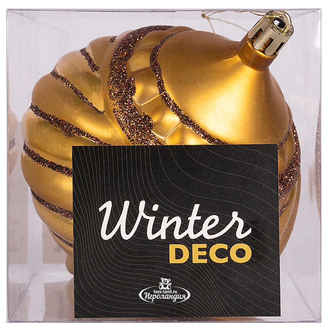 Елочная игрушка Golden Ramona 14 см золотая, пластик Winter Deco