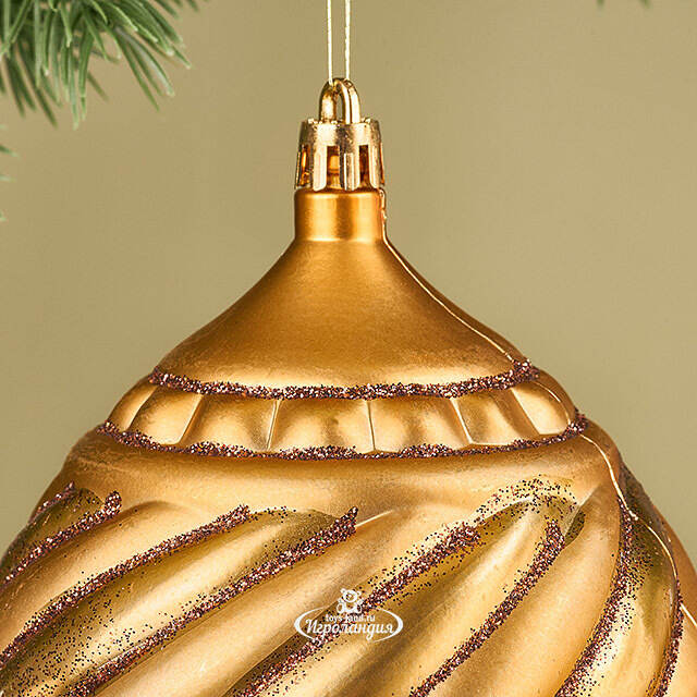 Елочная игрушка Golden Ramona 14 см золотая, пластик Winter Deco