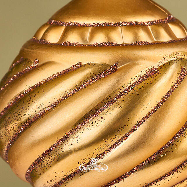 Елочная игрушка Golden Ramona 14 см золотая, пластик Winter Deco