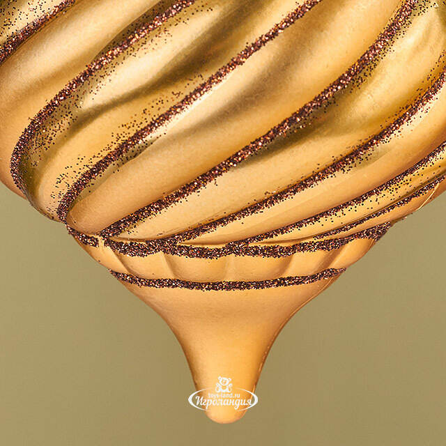 Елочная игрушка Golden Ramona 14 см золотая, пластик Winter Deco