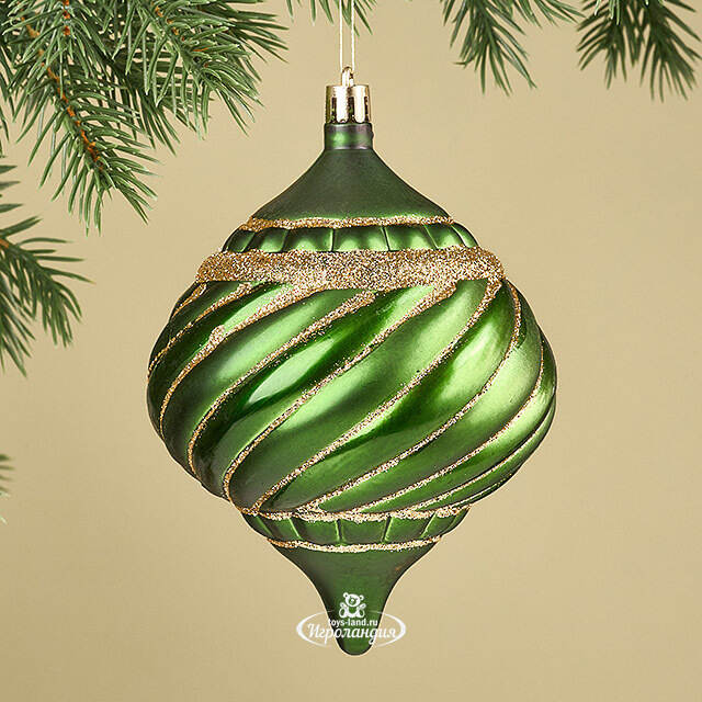 Елочная игрушка Verde Ramona 14 см зеленая, пластик Winter Deco