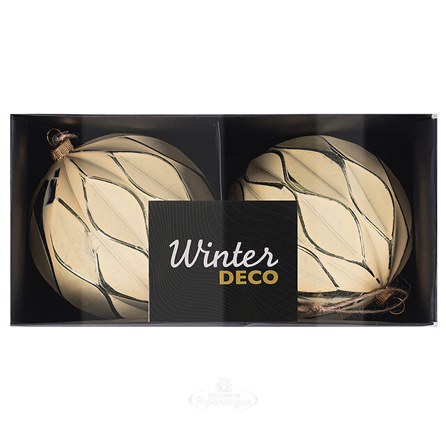 Набор пластиковых шаров Monterro Rosso 10 см, 2 шт Winter Deco