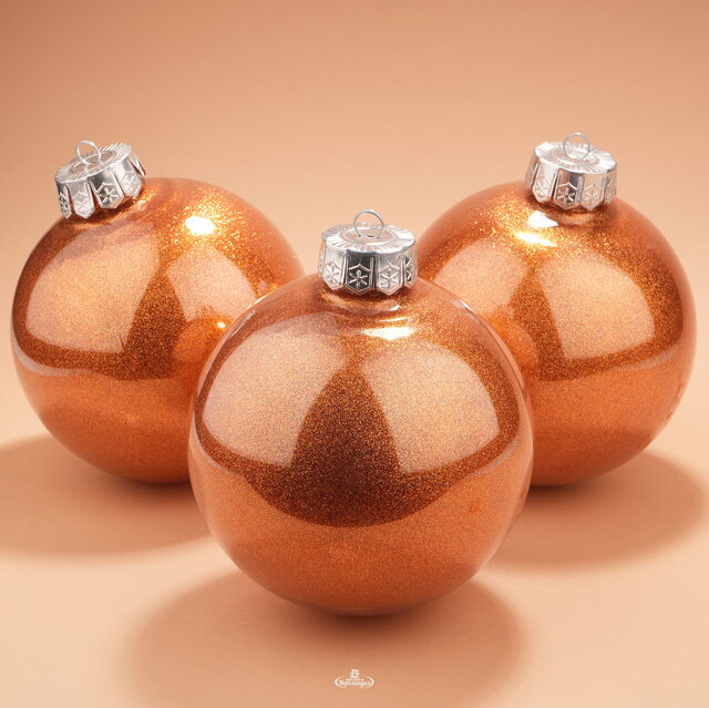 Набор пластиковых шаров Albertine - Flaming Sky 15 см, 3 шт Winter Deco