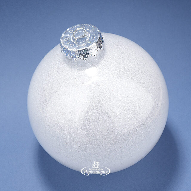 Набор пластиковых шаров Albertine - White Glaze 15 см, 3 шт Winter Deco