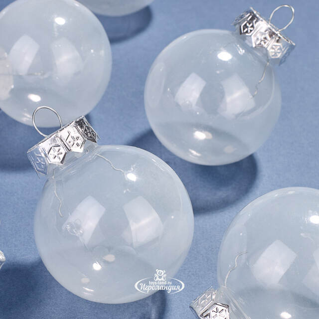 Елочные ПЭТ шары Albertine - White Glaze 6 см, 12 шт Winter Deco