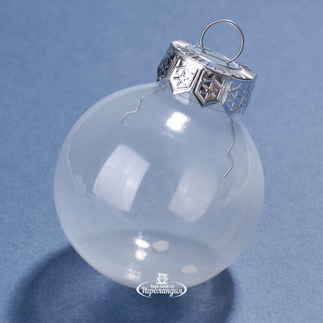 Елочные ПЭТ шары Albertine - White Glaze 6 см, 12 шт Winter Deco