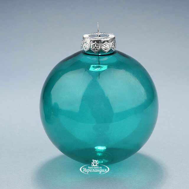Набор пластиковых шаров Albertine Vitrobulles - Azure Hawaii 10 см, 4 шт Winter Deco