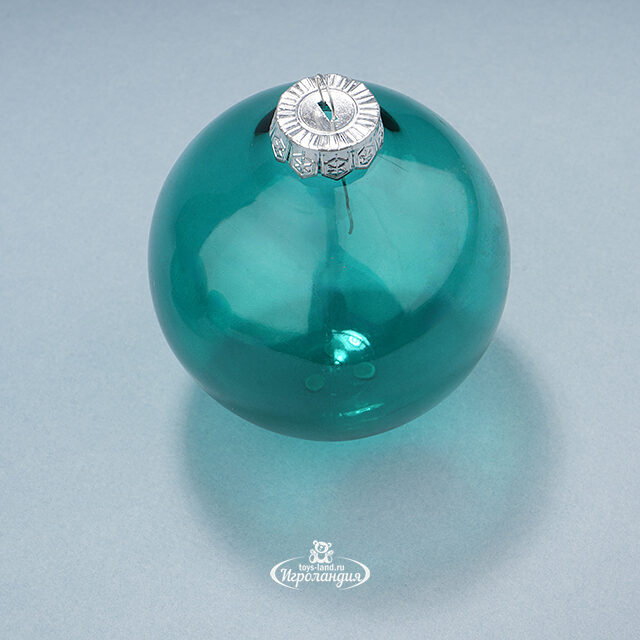 Набор пластиковых шаров Albertine Vitrobulles - Azure Hawaii 10 см, 4 шт Winter Deco
