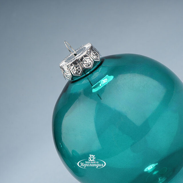 Набор пластиковых шаров Albertine Vitrobulles - Azure Hawaii 10 см, 4 шт Winter Deco