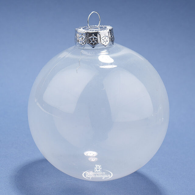 Набор пластиковых шаров Albertine - White Glaze 10 см, 4 шт Winter Deco
