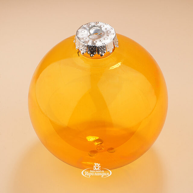 Набор пластиковых глянцевых шаров Albertine - Янтарный Берег 15 см, 3 шт Winter Deco