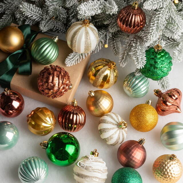 Набор пластиковых шаров Magic Suite: Лесная Карусель, 6-7 см, 60 шт Winter Deco