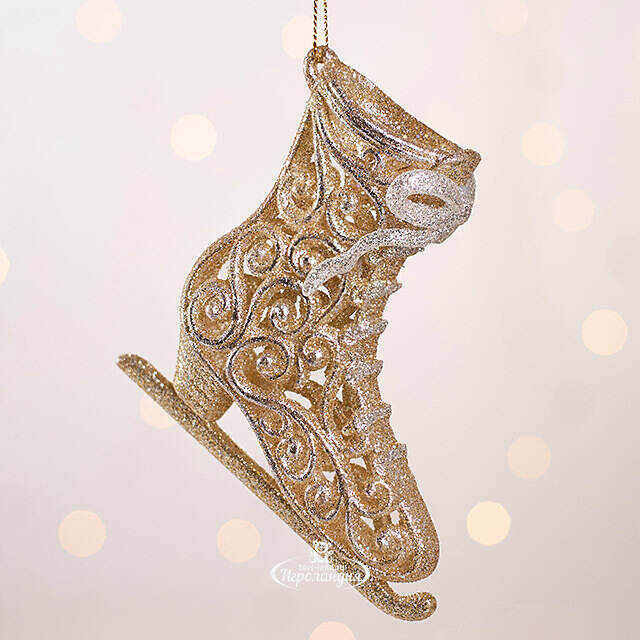 Елочная игрушка Конек Зимней Феи 14 см золотой, подвеска Forest Market