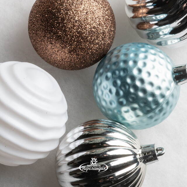 Набор пластиковых шаров Magic Suite: Морозный Рассвет, 6-7 см, 60 шт Winter Deco