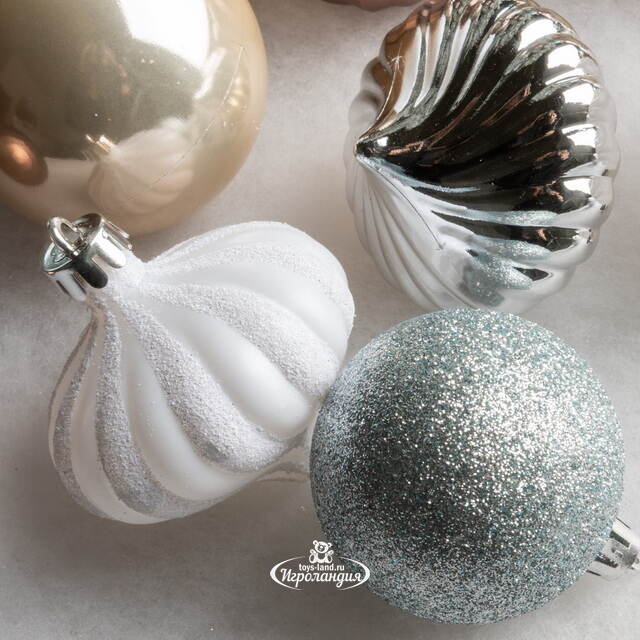 Набор пластиковых шаров Magic Suite: Морозный Рассвет, 6-7 см, 60 шт Winter Deco