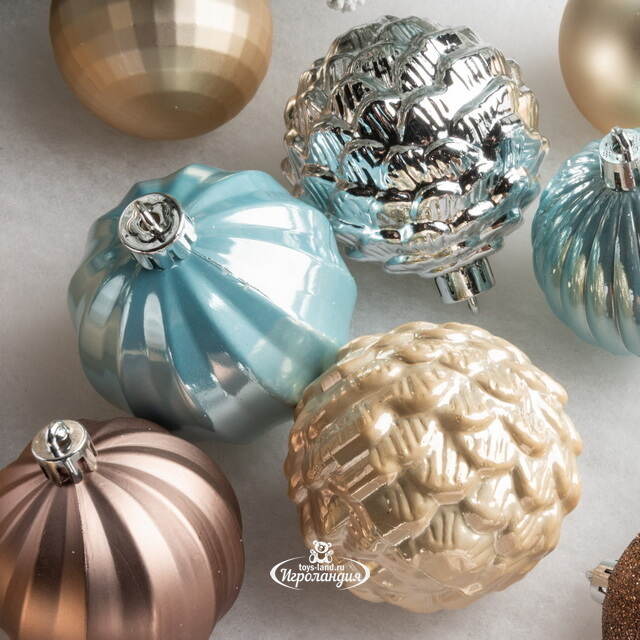 Набор пластиковых шаров Magic Suite: Морозный Рассвет, 6-7 см, 60 шт Winter Deco