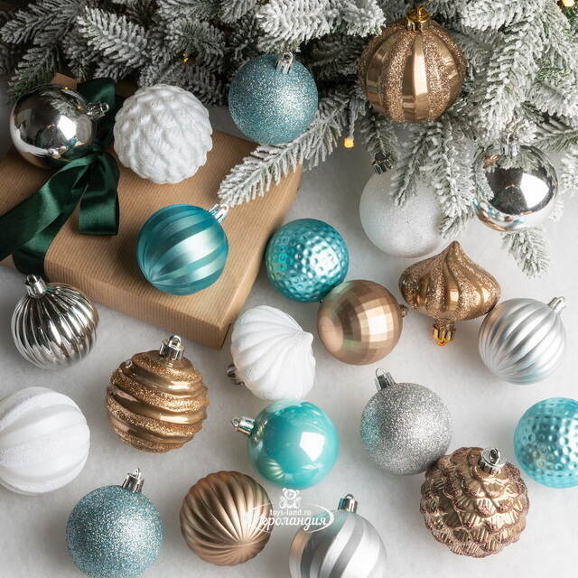 Набор пластиковых шаров Magic Suite: Обаяние Арктики, 6-7 см, 60 шт Winter Deco