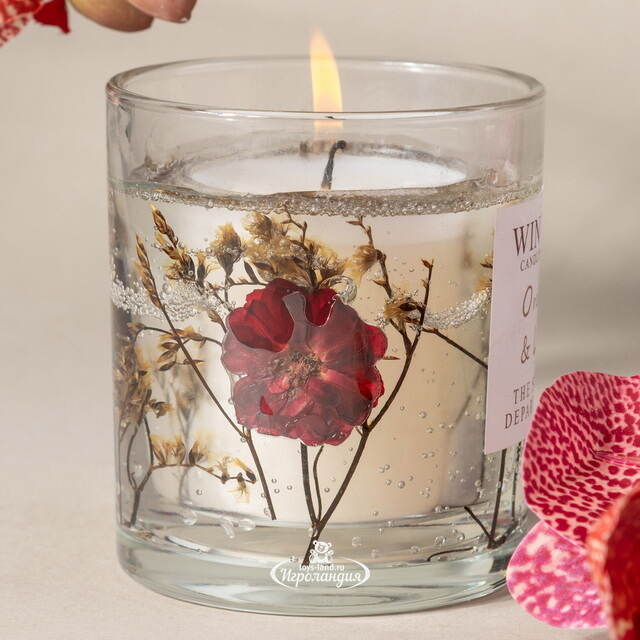 Ароматическая свеча в стакане Win Collection - Орхидея и Лилия 9 см Kaemingk